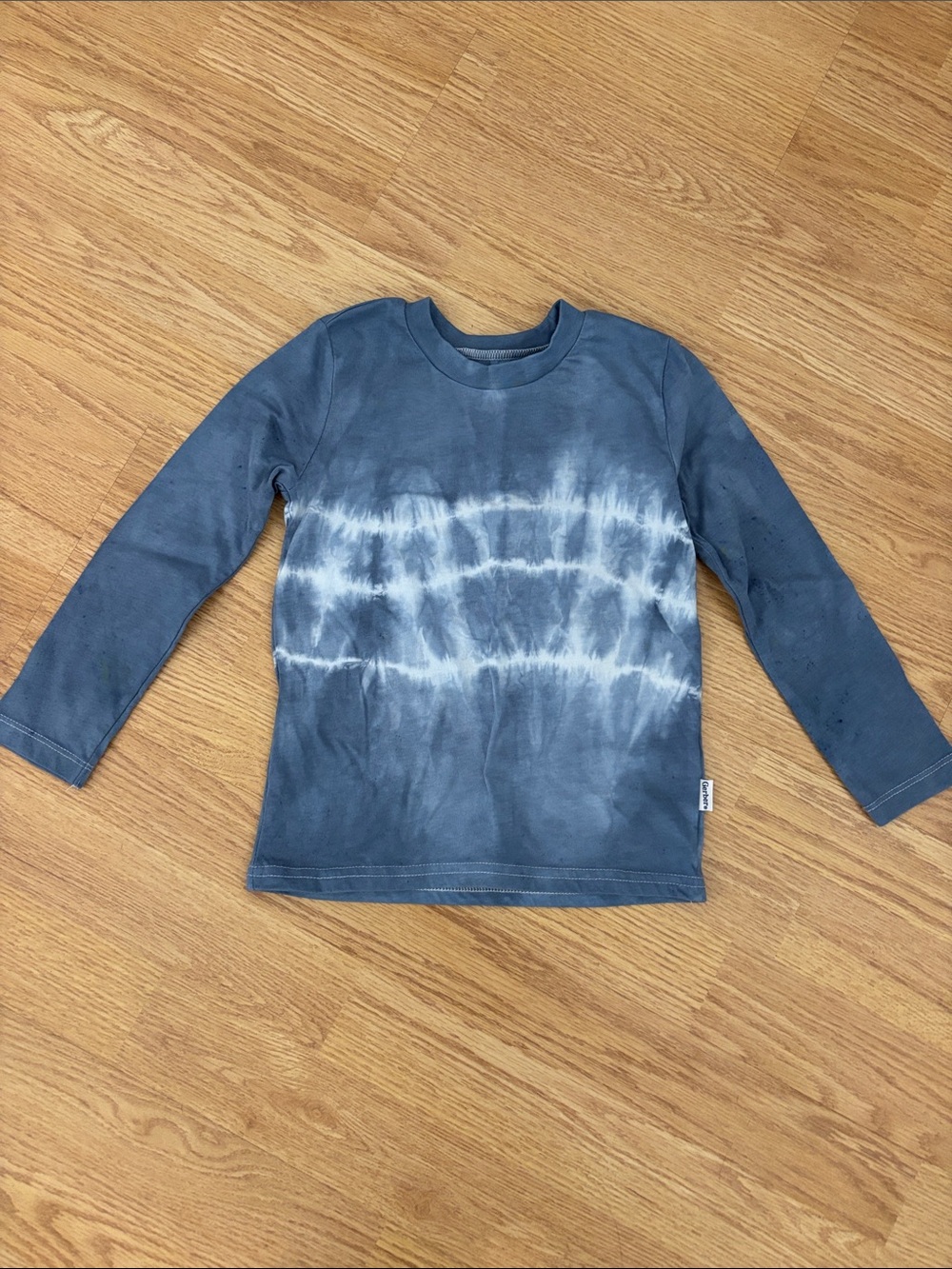 Kids Long-Sleeve Tie-Dye Crewneck Top - Blue